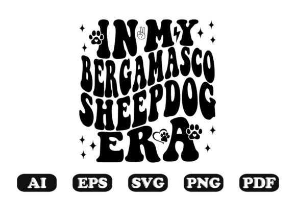 In My Bergamo Sheepdog Era Wavy Svg T-shirt Design for Crafts and Graphics