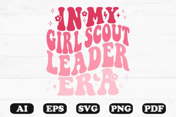 In My Girl Scout Leader Era Retro Wavy S for Graphics and Crafts