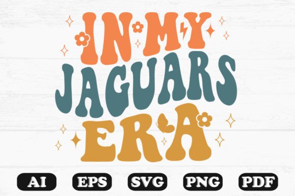 In My Jaguars Era Retro Wavy Svg T-shirt for Graphics and Crafts