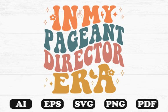 In My Pageant Director Era, Retro Wavy S Graphics for Crafts